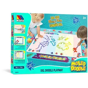 Comparateur de prix : Molto Molto Tapis à dessiner XXL sans encre + 2 feutres à eau
