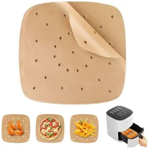 LABLANC 100 Papier Sulfurisé Air Fryer Perforé Papier Cuisson Air Frye... pas cher
