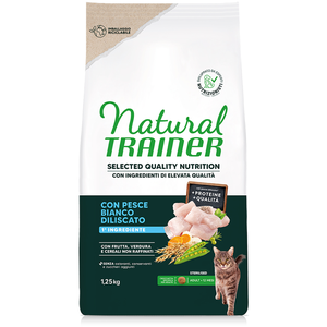 1,25kg Selected Quality Nutrition Sterilised Poisson blanc Natural Trainer croquettes pour chat pas cher