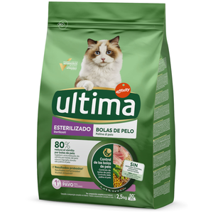 Ultima Stérilisé, Boules de poils, dinde pour chat - 2,5 kg pas cher