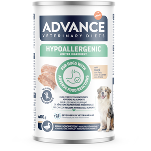Comparateur de prix : Advance Veterinary Diets Hypoallergenic pour chien - canard (400 g)