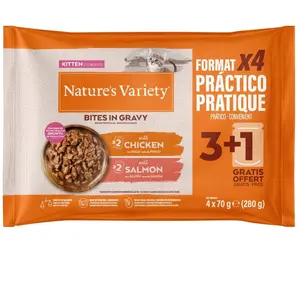 Lot Nature's Variety Kitten Bouchées en sauce 44 x 70 g pour chat pas cher