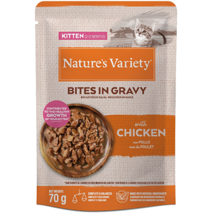 Nature's Variety Kitten Bouchées en sauce 28 x 70 g pour chat - poulet pas cher
