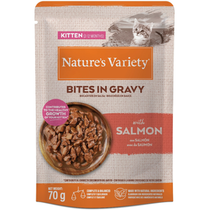 Nature's Variety Kitten Bouchées en sauce 28 x 70 g pour chat - saumon pas cher