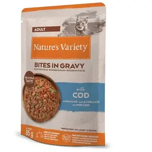 Nature's Variety Bouchées en sauce 22 x 85 g pour chat - cabillaud pas cher