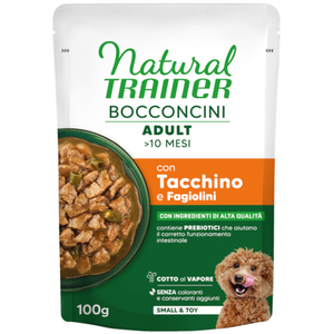 24x100g dinde Natural Trainer Bocconcini Adult Small & Toy Bouchées en...Vendu parzooplus-be