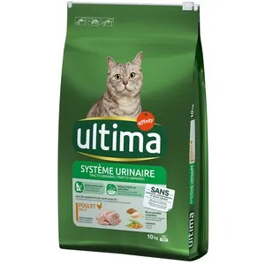 10kg Ultima Système Urinaire - Croquettes pour chat pas cher