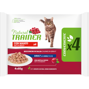 Natural trainer adulte - 4 x 85 g boeuf pas cher