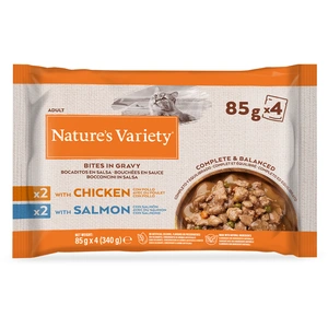 44x85g Bouchées en sauce poulet, saumon Nature's Variety nourriture humide pour chat pas cher