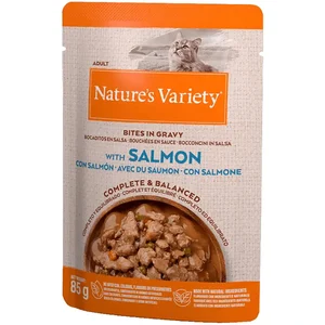 22x85g Bouchées en sauce saumon Nature's Variety nourriture humide pour chat pas cher