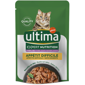 Ultima Expert Nutrition Appétit difficile thon, poulet pour chat - 4 x 70 g pas cher