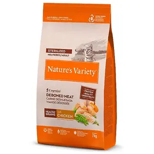 1,25kg Nature's Variety Healthy Grains Sterilized Huhn Katzenfutter trocken pas cher
