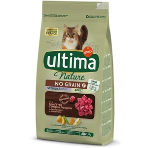 1,1kg Ultima Nature No Grain Sterilisé boeuf - Croquettes pour chat pas cher