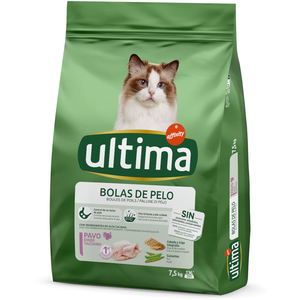7,5kg Boules de Poils Ultima - Croquettes pour chat pas cher