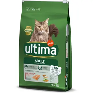 7,5kg Ultima Adult saumon, riz - Croquettes pour chat pas cher