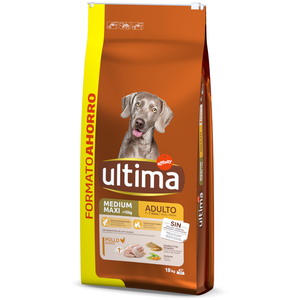 18kg Medium / Maxi Adult Ultima poulet, riz pour chien pas cher