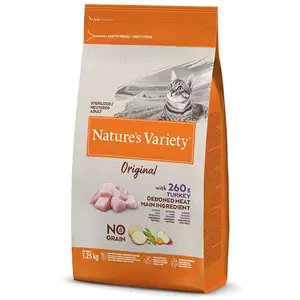 Comparateur de prix : Nature's Variety No Grain Sterilised dinde pour chat - 1,25 kg