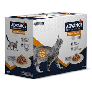 48x85g Weight Balance Veterinary Diets Advance pour chat pas cher