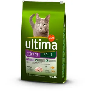 Ultima Croquettes pour Chat Stérilisé Adult avec du Poulet - 10kg pas cher