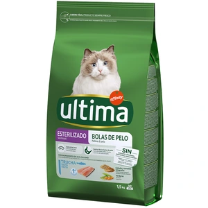 Ultima Stérilisé, Boules de poils truite pour chat - 1,5 kg pas cher