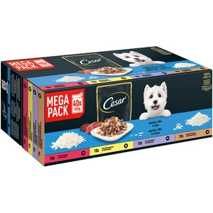 Cesar Senior 10+ Sachets fraîcheur en gelée pour chien - 40 x 100 g pas cher
