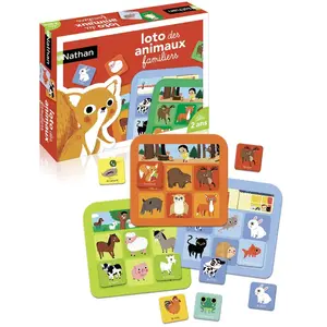 Loto des animaux familiers - NATHAN - Jeu éducatif pour enfant - 1-5 joueurs - 24 mois et plus pas cher