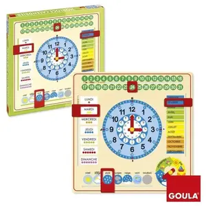Jumbo Goula Horloge Calendrier Français pas cher