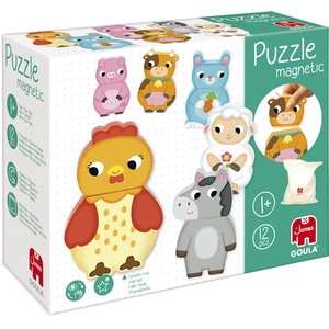 Jumbo Goula - 455245 - Puzzle magnetique ferme Multicolore pas cher