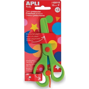 Apli Kids 12815 Ciseaux préscolaires vert - lame en plastique de 13 cm pas cher