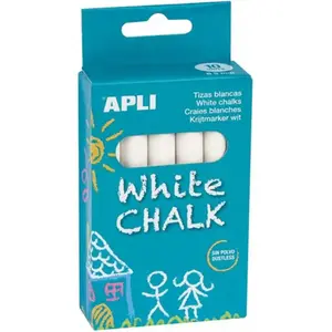 APLI Pochette 10 craies blanches pas cher