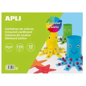 APLI Kids Bloc de carton 10 feuilles couleursVendu parfnac-be