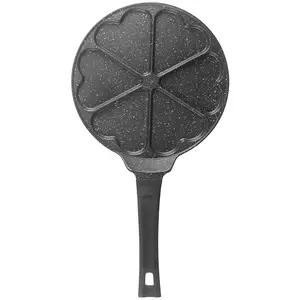 Comparateur de prix : Poêle à crêpes - IBILI - 6 coeurs - Fonte d'aluminium - Revêtement antiadhésif - Diamètre 26 cm