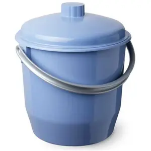 TATAY 1102700 Seau avec Couvercle, Plastique, Bleu, 35 x 33 x 36 cm pas cher