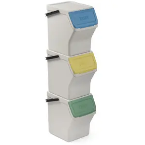 Tatay Poubelles De Recyclage Empilables 20l 3 Unités pas cher