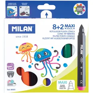 Milan, Marqueur, Maxi Magic Marker 8 Farben + 2 Magic (Multicolore) pas cher
