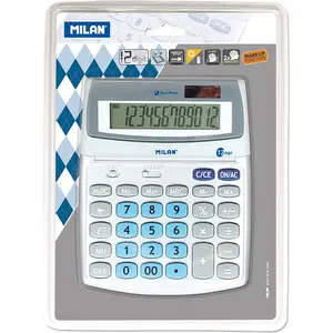 Milan 152512BL Blister Calculatrice Electronique 12 chiffres