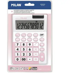 MILAN® Blister calculatrice 12 chiffres rose, série Edition +