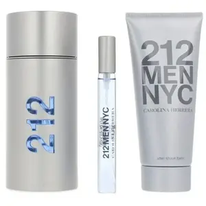 Men's Perfume Set Carolina Herrera 212 NYC MEN 3 Pieces pas cher