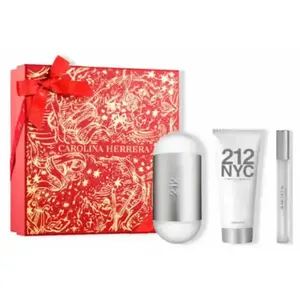 Carolina Herrera, Set cadeau beauté, 212 C.HERRERA EDT 100+BL 100+EDT 10 (Coffret de parfum) pas cher