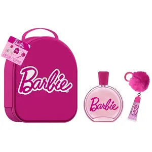 Barbie gift set zip bag eau de toilette 100ml + lipgloss pas cher