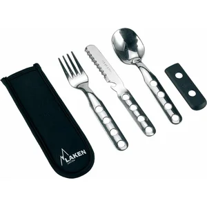 Couvert inox Laken 3 pièces + housse néoprène pas cher