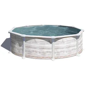 Gre Pools Piscine Hors Sol à Parois En Acier Greenland Round Ø350x132 Cm pas cher