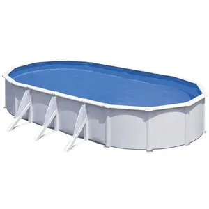 GRE Piscine acier blanc Fidji ovale 7,44 x 3,99 x 1,22 m - Gré Blanc