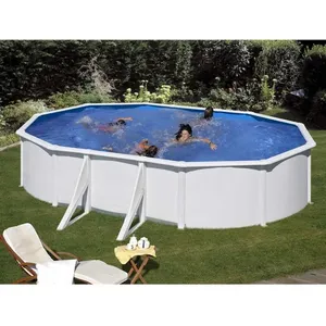 Comparateur de prix : GRE Piscine acier blanc Fidji ovale 5,27 x 3,27 x 1,22 m - Gré - Hors-sol - Filtre à sable