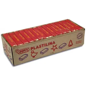 Jovi Boîte à pâte à modeler, 15 comprimés 350 gr, Couleur Rouge (7205), grammes pas cher
