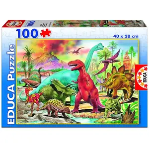 Legpuzzel - 100 stukjes - Dinosauriërs - Educapuzzel pas cher