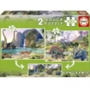 Educa 2X100 DINO WORLD pas cher