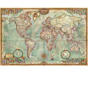 Puzzle Le Monde 1000 pièces - EDUCA - Voyage et cartes - Adulte - 12 ans pas cher