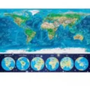 Puzzle Mappemonde Neon 1000 pcs - EDUCA - Voyage et cartes - Adulte - 12 ans pas cher