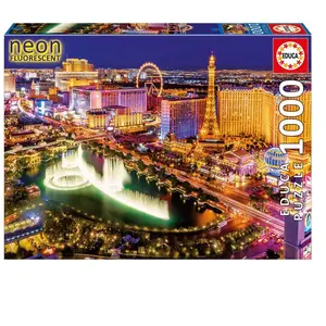 Puzzle 1000 pièces EDUCA - NEON LAS VEGAS - Architecture et monument